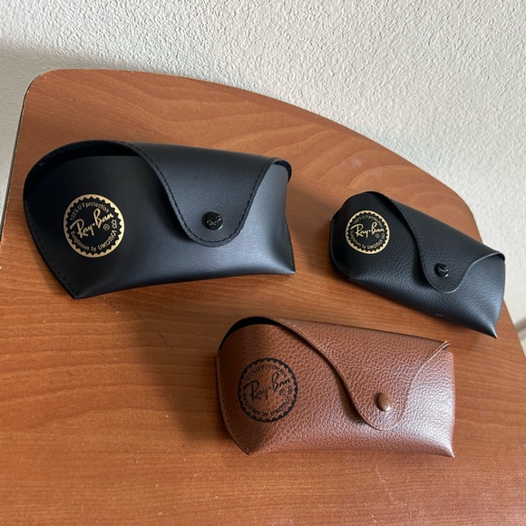 Ray-Ban Black and Brown Sunglasses Cases Paper Included Case ONLY Snap Closure - Picture 4 of 6